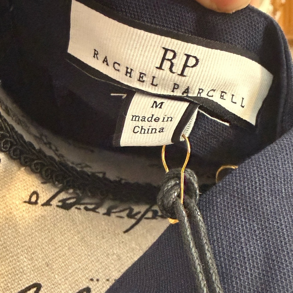 Rachel Parcell Nocturne Navy Linen Maxi Dress NWT Size M vaca dress resort wear - Picture 8 of 10